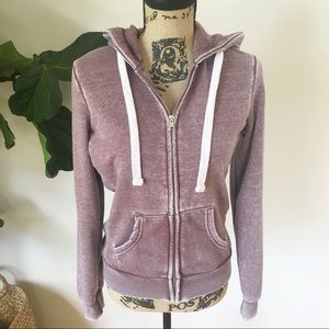 Reflex acid wash zipper hoodie Size Medium